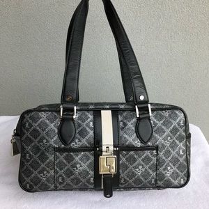 L.A.M.B Marley Hill Black and Silver handbag